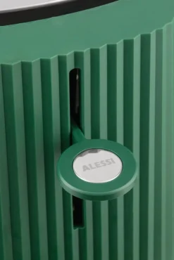 Alessi Plissé-set, brödrost och vattenkokare, 1,7 l, grön