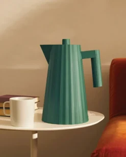 Alessi Plissé-set, brödrost och vattenkokare, 1,7 l, grön