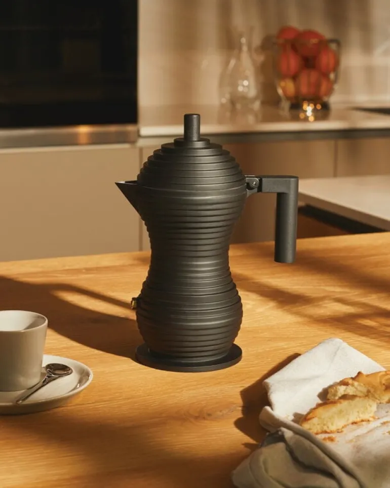 Alessi Pulcina espressobryggare, 6 koppar, svart