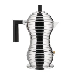 Alessi Pulcina espressobryggare för induktion, 6 koppar, aluminium - svart