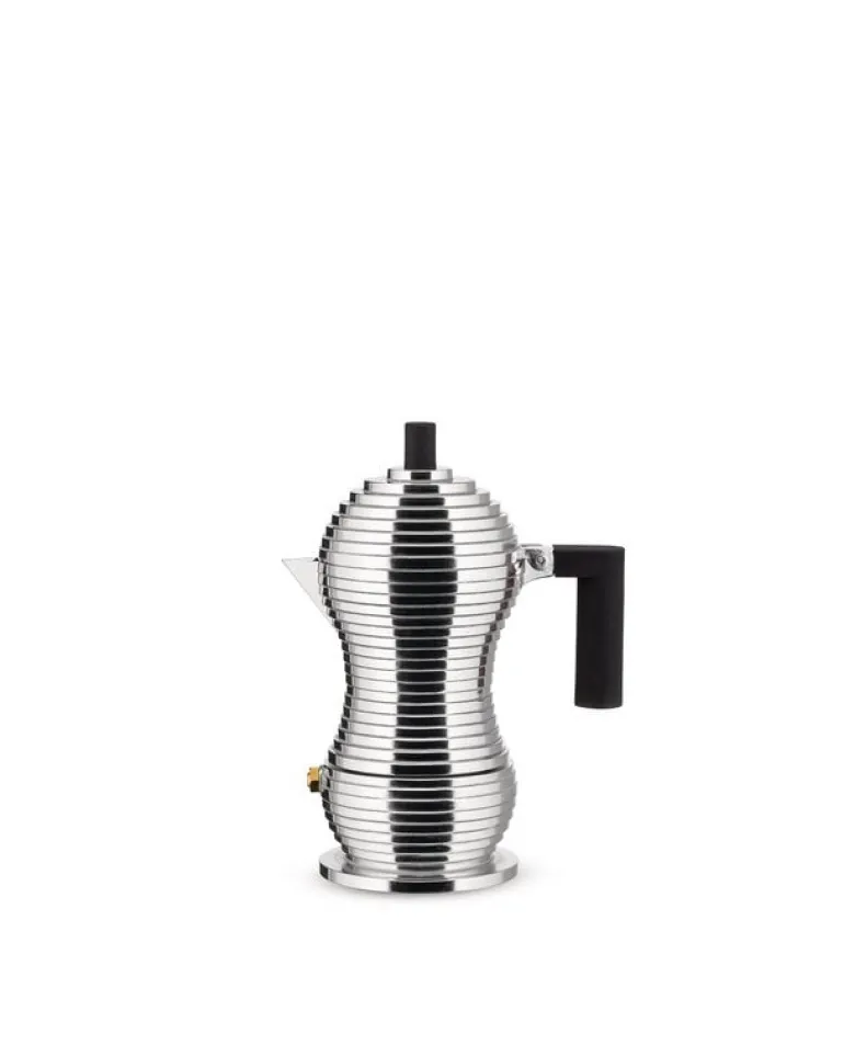 Alessi Pulcina espressobryggare för induktion, 6 koppar, aluminium - svart