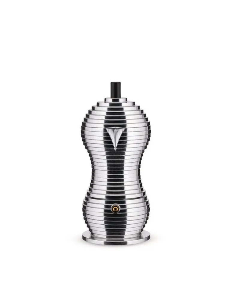 Alessi Pulcina espressobryggare för induktion, 6 koppar, aluminium - svart