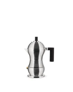 Alessi Pulcina espressobryggare för induktion, 3 koppar, aluminium - svart