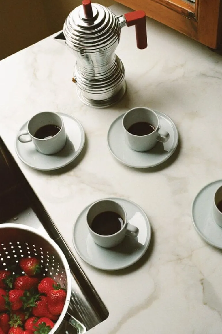 Alessi Pulcina espressobryggare, 3 koppar, aluminium - röd