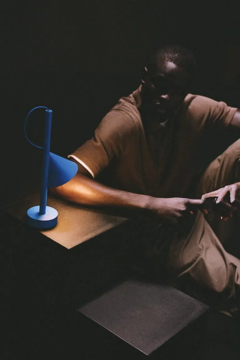 Alessi Tsumiki bärbar lampa, blå