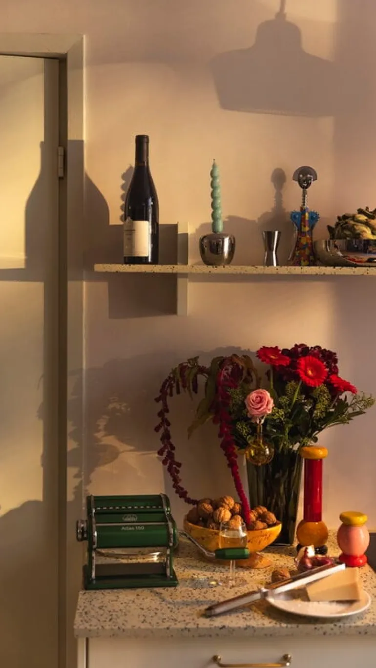 Alessi Twergi ES18 kvarn, rosa - gul - röd