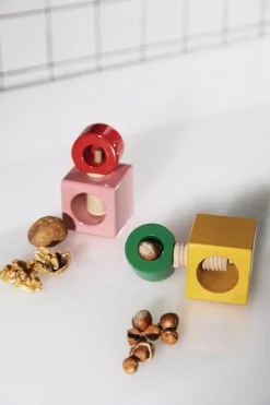 Alessi Twergi ES20 nötknäckare, gul - grön