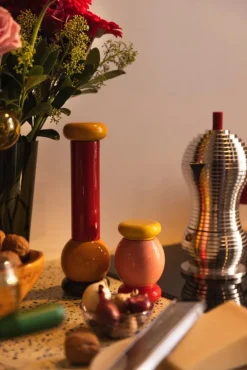 Alessi Twergi MP0210 kryddkvarn, svart - röd - gul