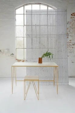 &New Study skrivbord, linoleum, butternöt