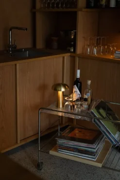 &Tradition Alima NDS1 vagn, krom - lackad ek