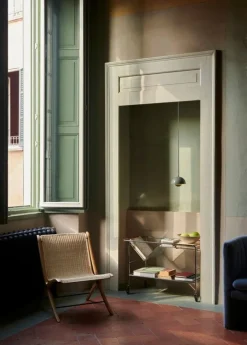 &Tradition Alima NDS1 vagn, krom - lackad ek