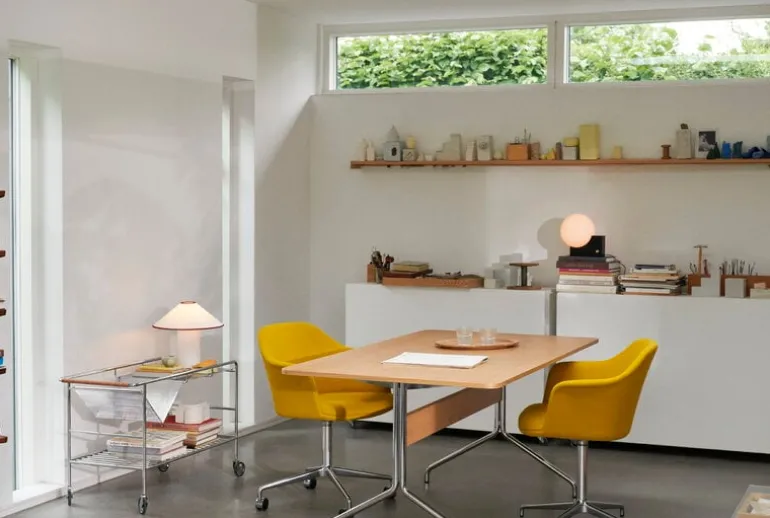 &Tradition Alima NDS1 vagn, krom - lackad ek