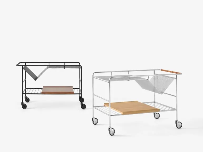 &Tradition Alima NDS1 vagn, krom - lackad ek