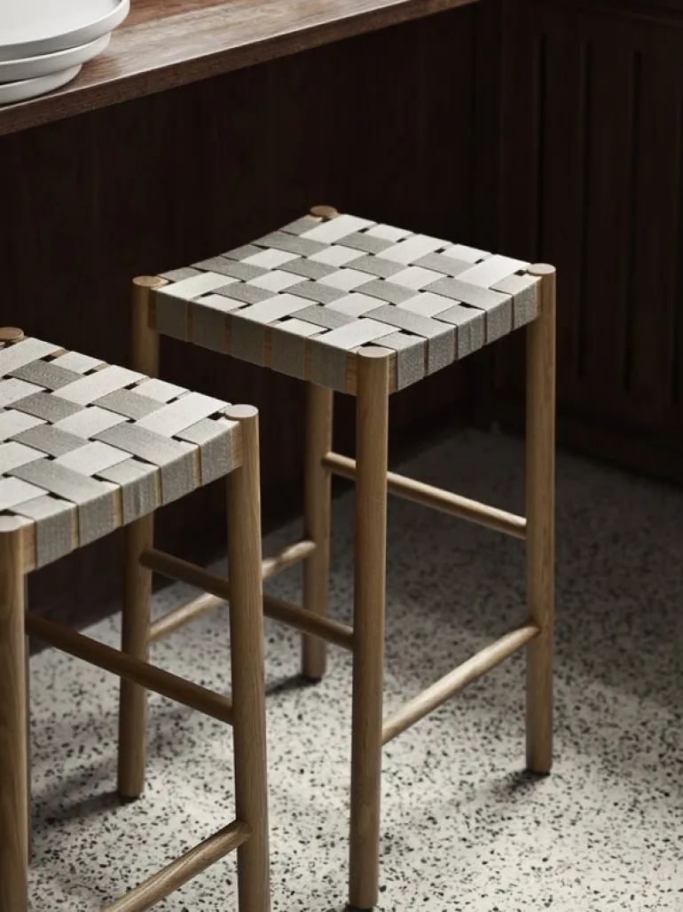 &Tradition Betty TK7, barstol 66 cm, ek - naturlig väv