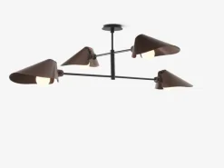 &Tradition Bonnet SC91 ljuskrona, bronserad - svart