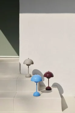 &Tradition Flowerpot VP9 bärbar bordslampa, grey beige