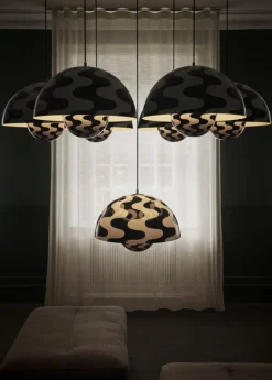 &Tradition Flowerpot VP2 pendellampa, svart - vit