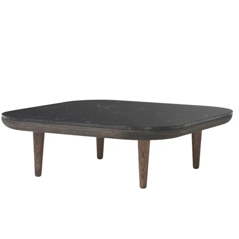&Tradition Fly SC4 coffee table, smoked oak - black Marquina marble