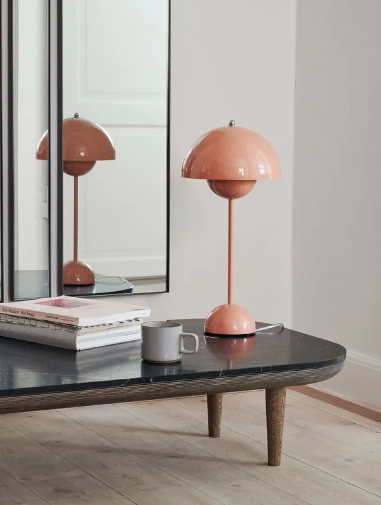 &Tradition Fly SC5 coffee table, smoked oak - black Marquina marble