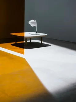 &Tradition Fly SC4 coffee table, white oiled oak - white Carrara marble