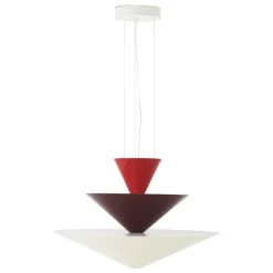 &Tradition Gio LN15 pendellampa, 92 cm, vermilion - mörk burgundy - ecru