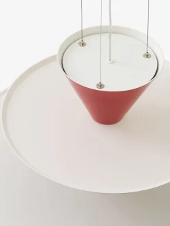 &Tradition Gio LN15 pendellampa, 92 cm, vermilion - mörk burgundy - ecru