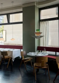 &Tradition Gio LN15 pendel, 92 cm, signalgrön - mörkblå - ecru