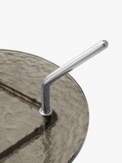 &Tradition Halten SH9 sidobord, rökfärgat glas - rostfritt stål