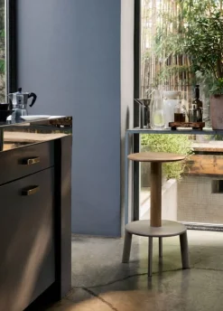 &Tradition Massif AV39 barstol, ek - gråbeige