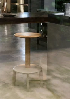 &Tradition Massif AV40 barstol, ek - gråbeige