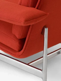&Tradition Meantime AV29 fåtölj, polerad aluminium - röd Fiord 0571