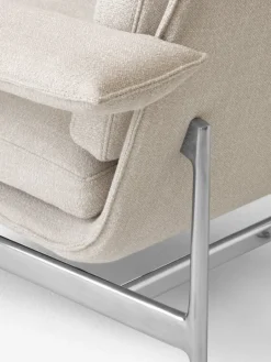 &Tradition Meantime AV29 fåtölj, polerad aluminium - beige Ecriture 0210