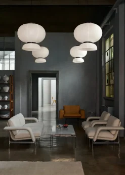 &Tradition Meantime AV29 fåtölj, polerad aluminium - beige Ecriture 0210