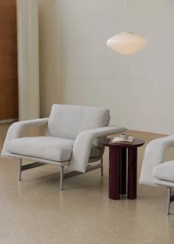 &Tradition Meantime AV29 fåtölj, polerad aluminium - beige Ecriture 0210