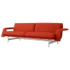 &Tradition Meantime AV31 3-sitsig soffa, polerad aluminium - röd Fiord 0571
