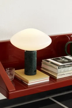 &Tradition Mist bordslampa AP17, Guatemala Verde-marmor - opalglas