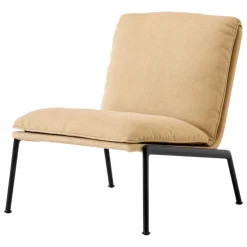 &Tradition Muno LN18 fåtölj, varmsvart - mörk beige Clay 0007