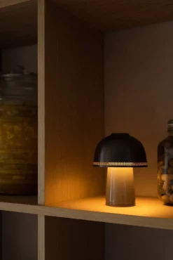 &Tradition Raku SH8 bärbar bordslampa, beigegrå - brons