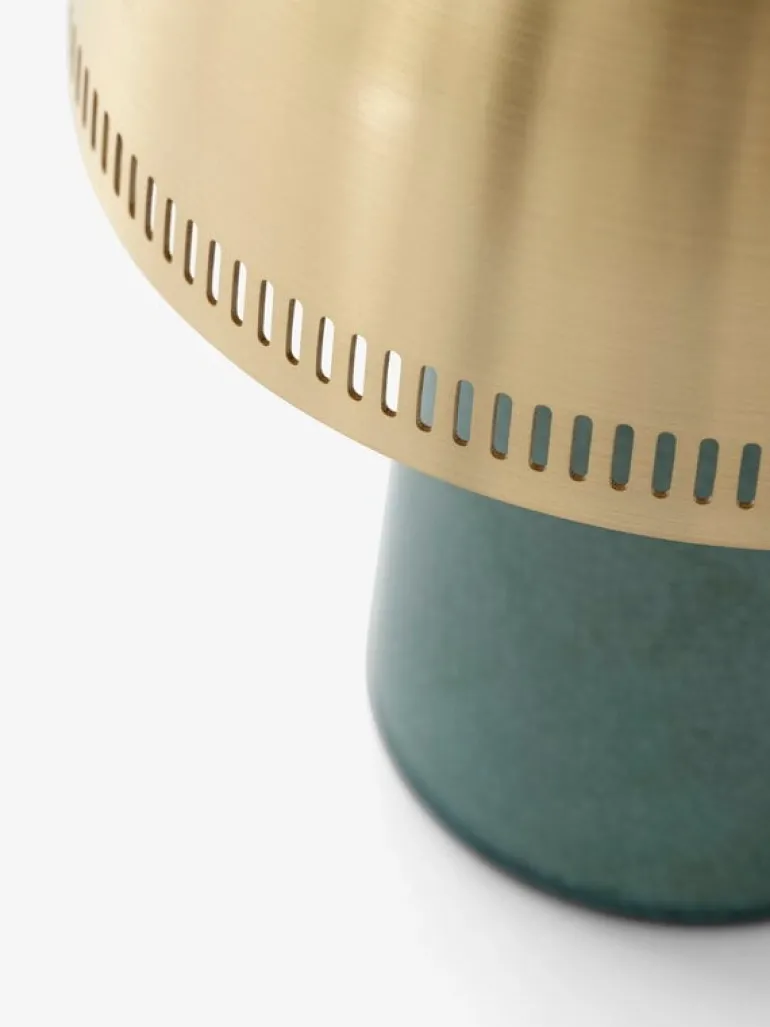 &Tradition Raku SH8 bärbar bordslampa, blågrön - mässing