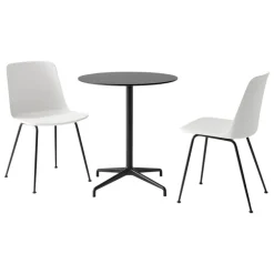 &Tradition Rely Outdoor HW70 stol, svart - vit