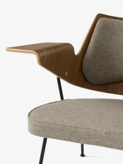 &Tradition RFH RD8 fåtölj, valnöt och bokfaner - brun