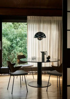 &Tradition RFH RD7 fåtölj, valnöt och bokfaner - brun