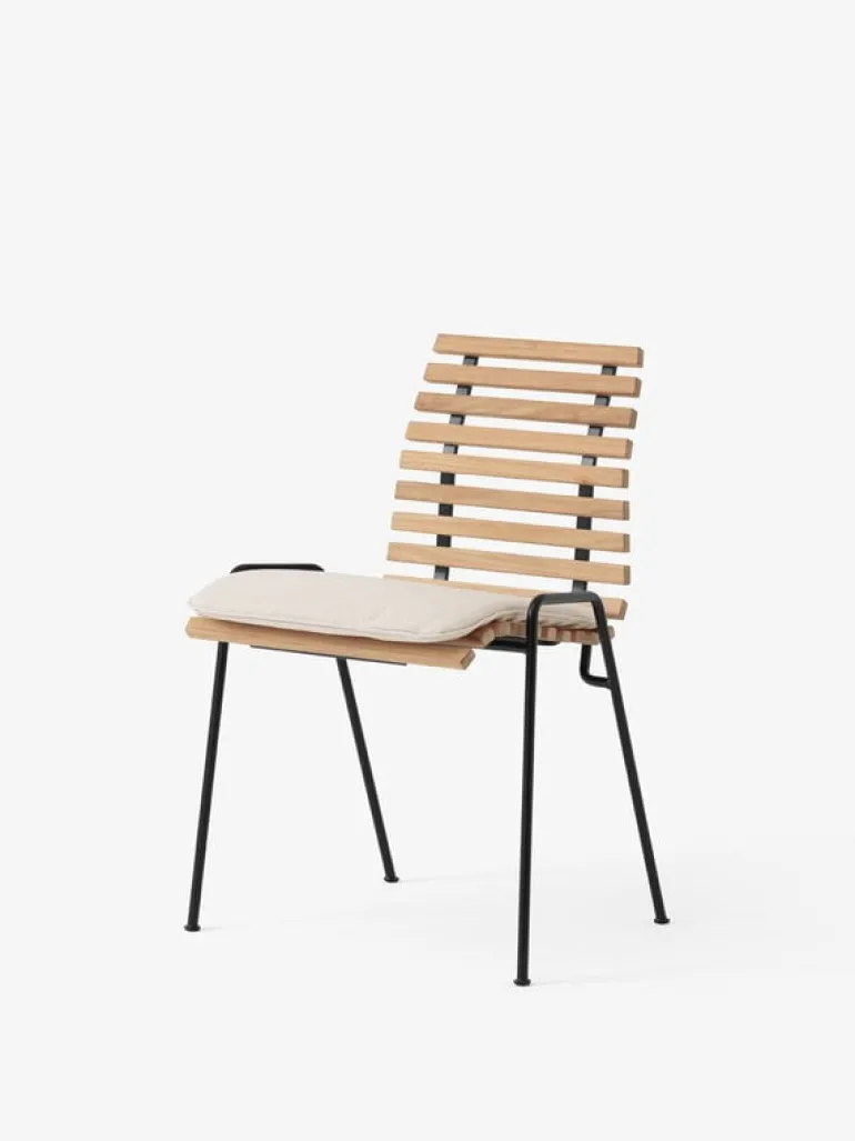 &Tradition RFH RD4, terrassstol, svart - teak