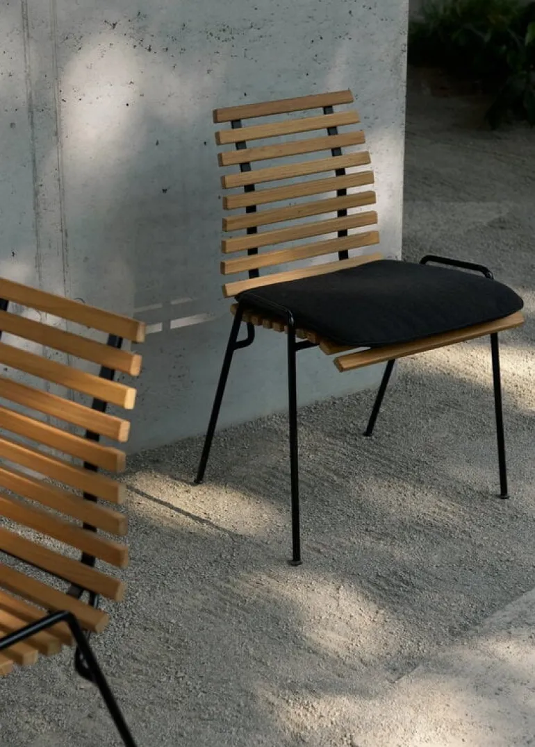 &Tradition RFH RD4, terrassstol, svart - teak