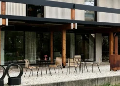 &Tradition RFH RD4, terrassstol, svart - teak