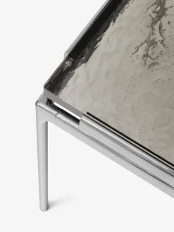 &Tradition Sett LN12 soffbord, rökfärgat glas - mörkt krom