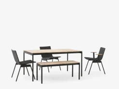 &Tradition Ville AV27 bänk, 110 x 40 cm, teak - varm svart