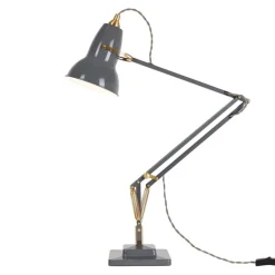 Anglepoise Original 1227 Brass skrivbordslampa, elefantgrå
