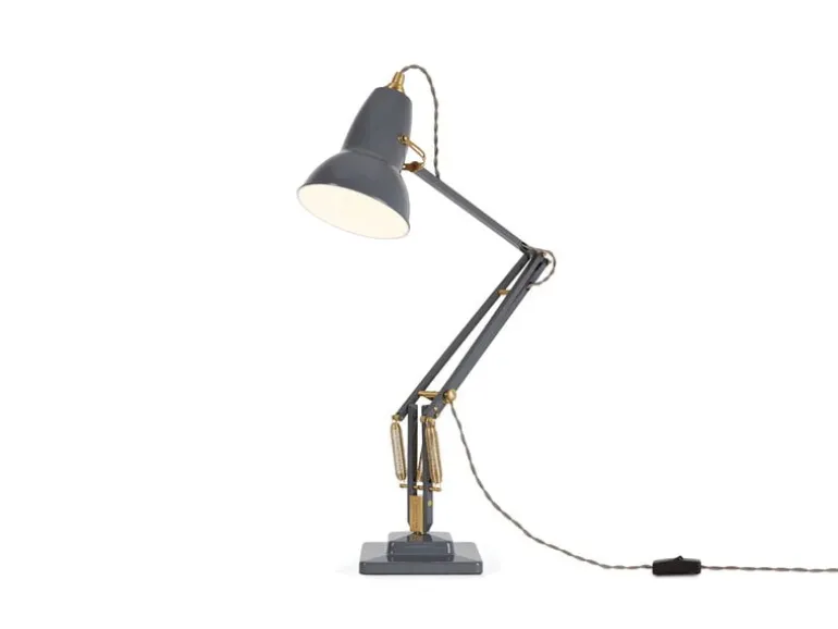 Anglepoise Original 1227 Brass skrivbordslampa, elefantgrå