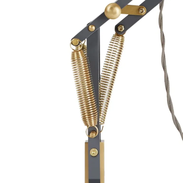 Anglepoise Original 1227 Brass skrivbordslampa, elefantgrå